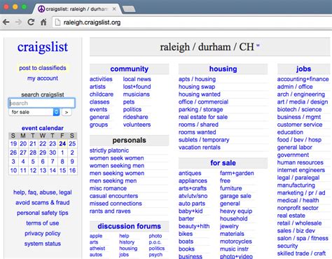 craigslist en raleigh|craigslist listing raleigh.